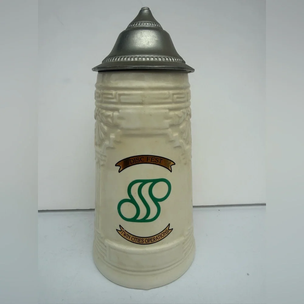 Vintage 1986 Seagate Barracuda Disc Fest Beer Stein Twin Cities Operations 9.5”